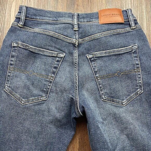 Lucky Brand 411 JEANS MENS 28X30 BLUE Athletic Taper Stretch Denim - Picture 4 of 11